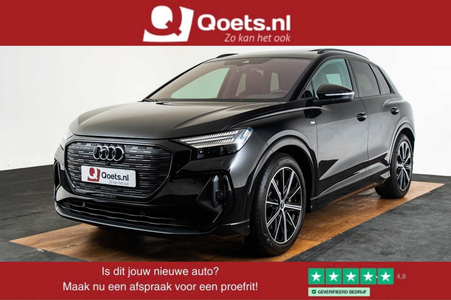 Audi Q4 e-tron - 40 S edition 77 kWh Trekhaak - Panoramadak - Parkeerhulp voor/achter - Stoelverwarming - A - AutoWereld.nl