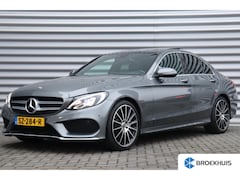 Mercedes-Benz C-klasse - C180 156PK AMG LINE PREMIUM PLUS UPGRADE AUTOMAAT / NAVI / LEDER / CLIMA / FULL-LED / PDC