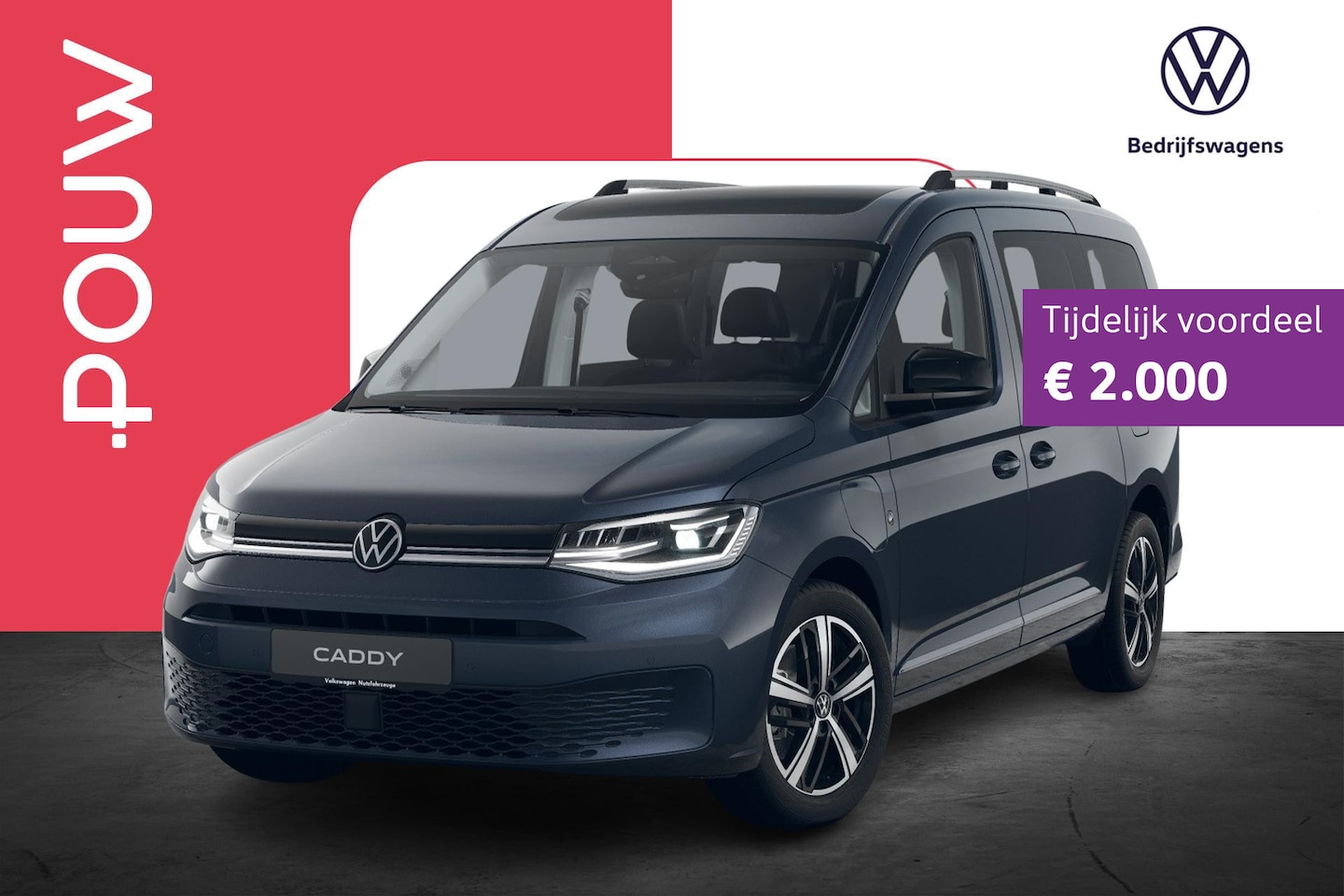 Volkswagen Caddy Maxi - Kombi 1.5 TSI Hybride 150pk Style | App Connect | Trekhaak - AutoWereld.nl