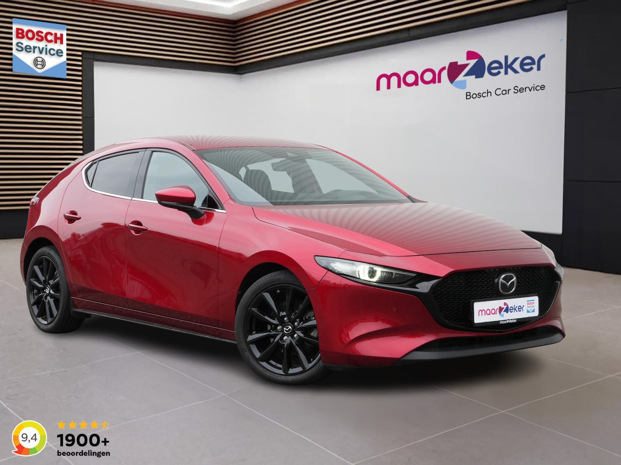 Mazda 3 - 2.0 e-SkyActiv-X M Hybrid 100 Anniversary ✅BOSE✅Head-Up✅Dodehoek✅Stoelverw.✅Leer✅Camera✅La - AutoWereld.nl