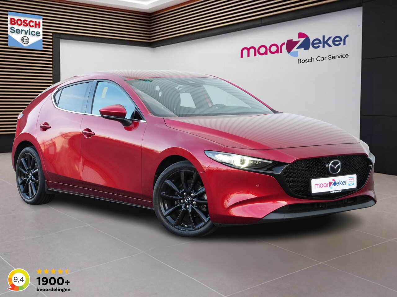 Mazda 3 - 2.0 e-SkyActiv-X M Hybrid 180 Luxury ✅Stoelverw.✅Leer✅Navi✅Camera✅Clima✅Cruise✅ - AutoWereld.nl