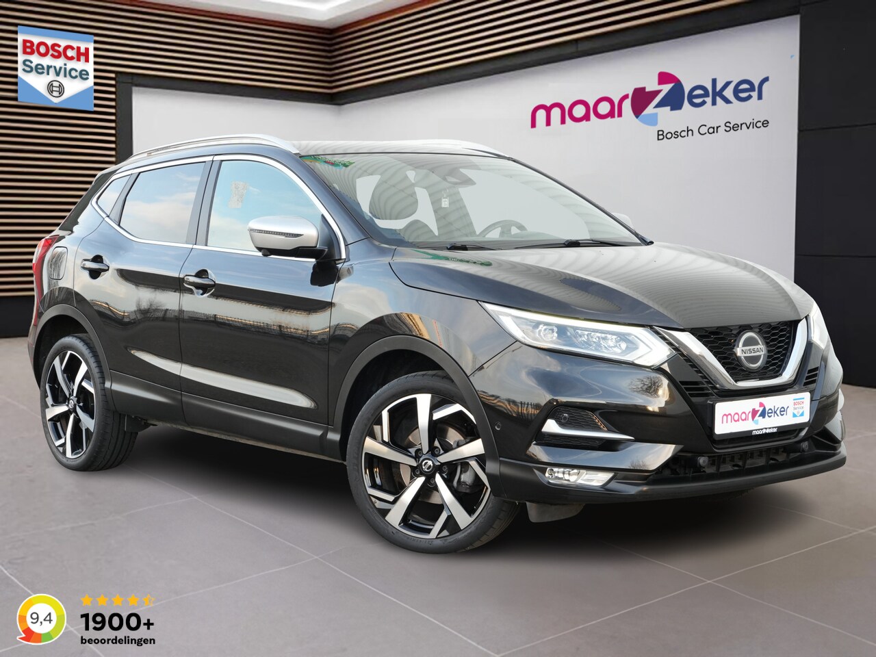 Nissan Qashqai - 1.3 DIG-T Tekna + ✅Dodehoek✅Memory Seat✅Camera✅Panodak✅Stoelverw.✅Leer✅Bose✅ - AutoWereld.nl