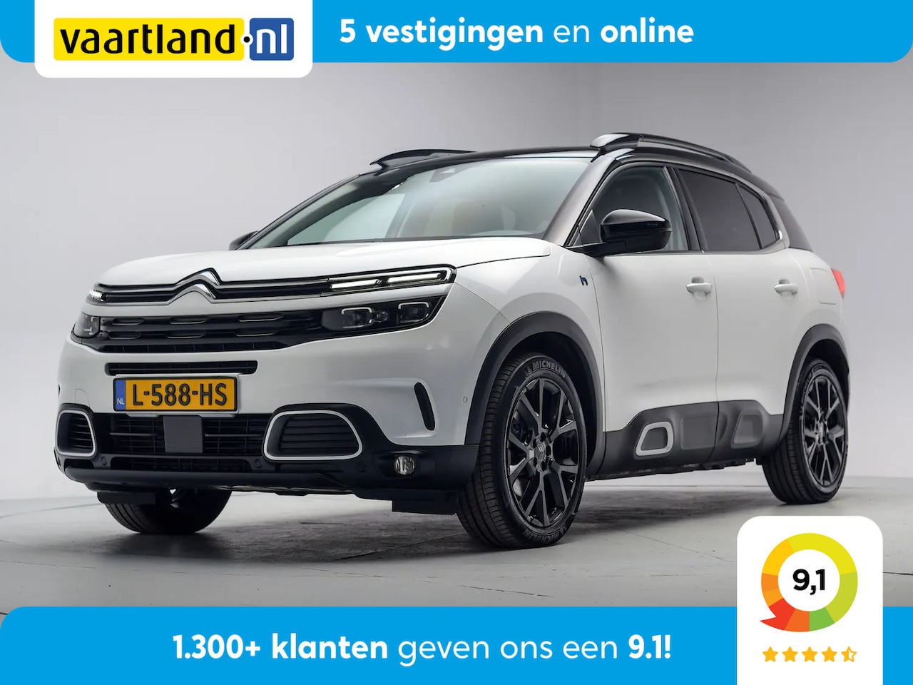 Citroën C5 Aircross - 1.6 Plug-in Hybrid 225pk Business Aut. [ Navi Trekhaak Camera Leder Apple/Android ] - AutoWereld.nl