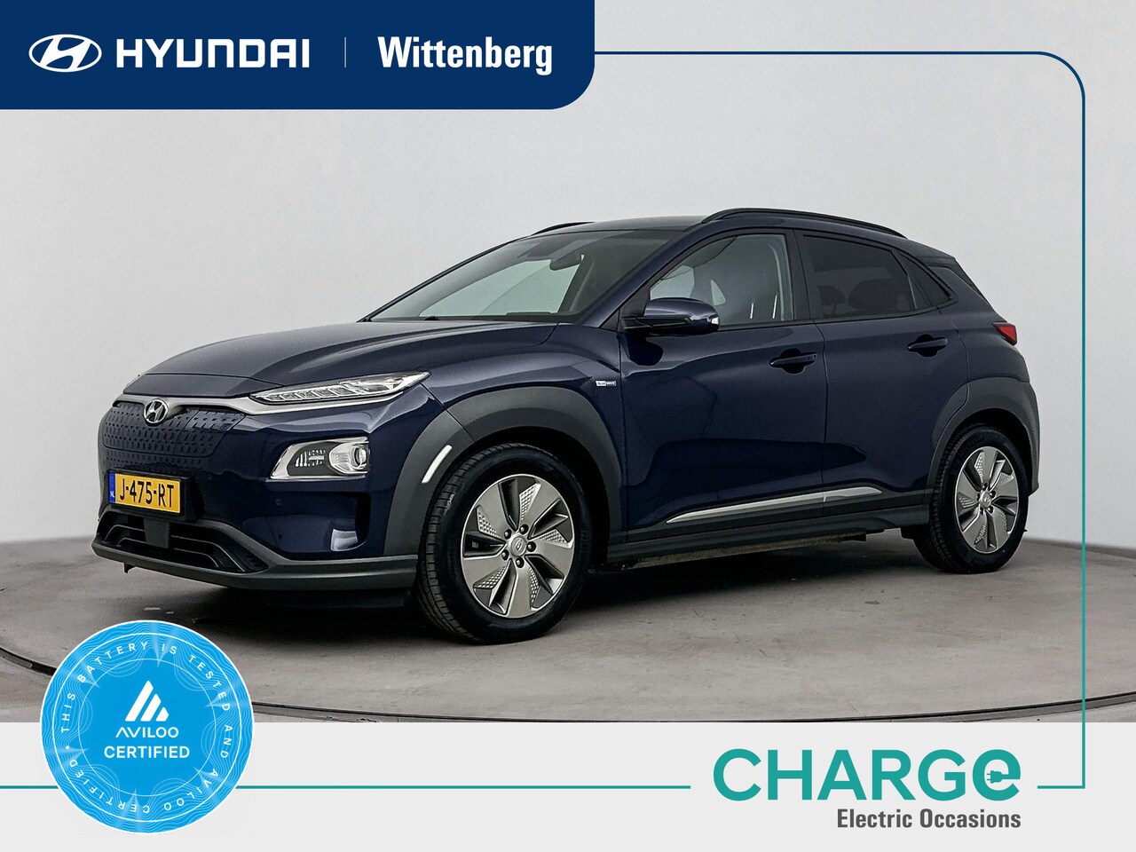 Hyundai Kona Electric - EV Premium 64 kWh | Soh 96,5 % | Navigatie, Apple car play Android auto| stoel verwarming - AutoWereld.nl
