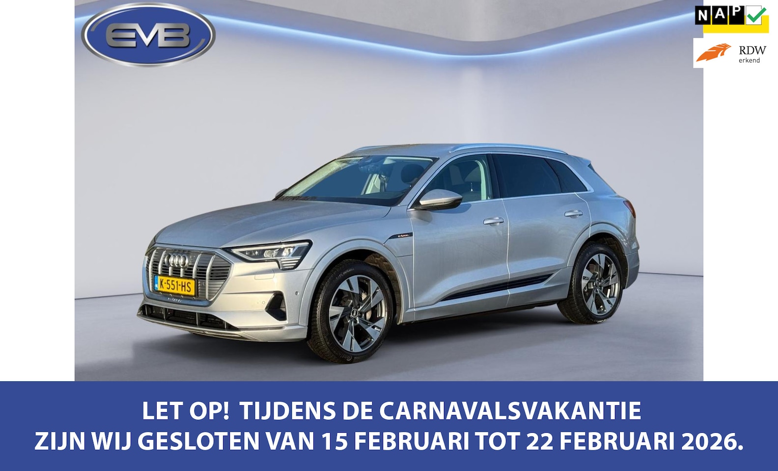 Audi e-tron - 55 quattro Business edition 95 kWh, achteruitrijcamera, stoelverwarming, trekhaak, 1 e eig - AutoWereld.nl