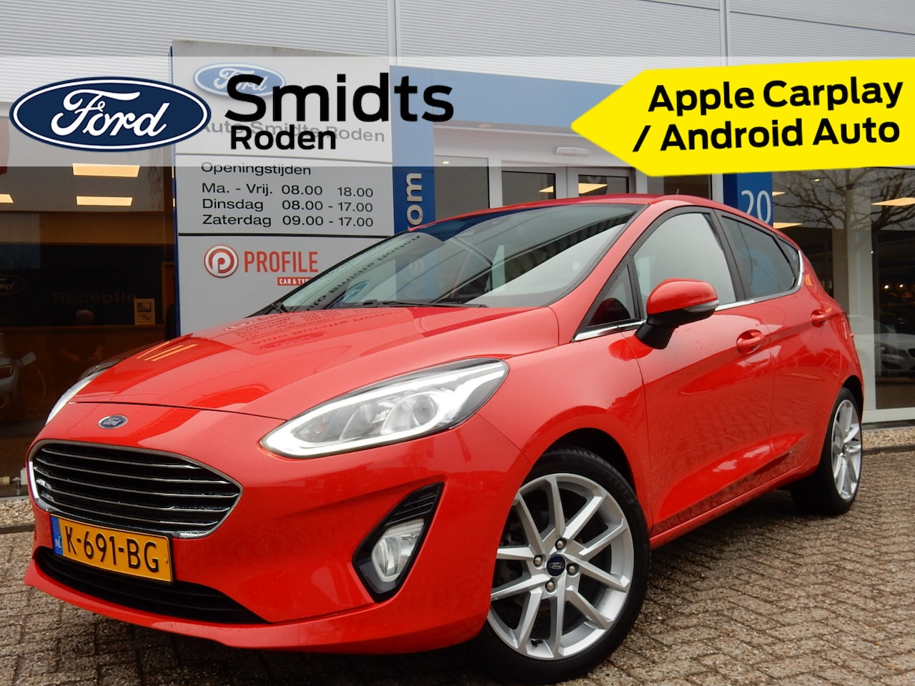 Ford Fiesta - EcoBoost Hybrid 125 pk Titanium | Clima | Cruise | Parkeersensoren | Groot scherm | 17-inc - AutoWereld.nl