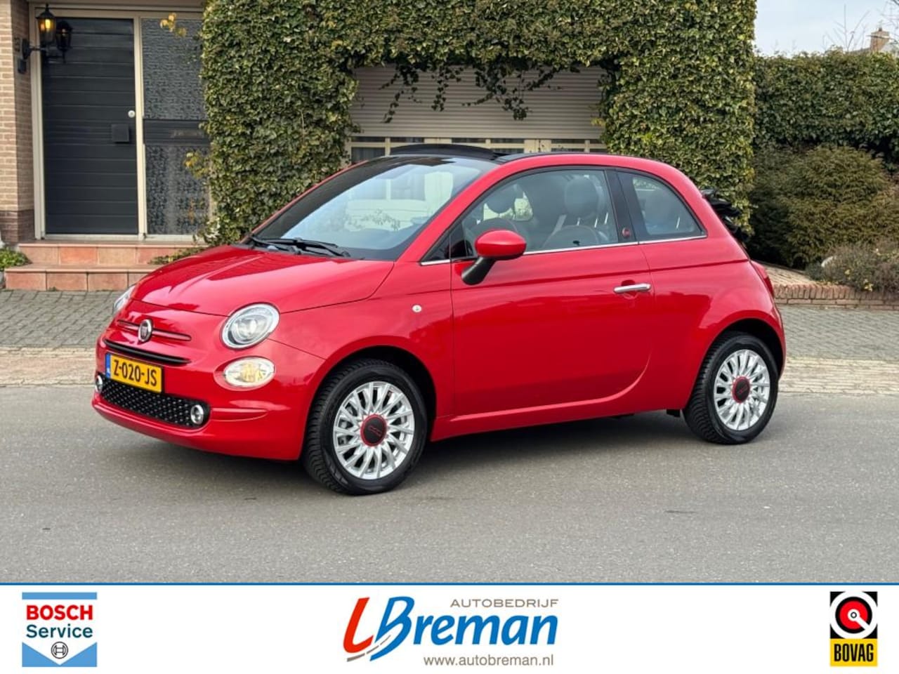Fiat 500 C - 1.0 HYBRID RED CABRIO Beats audiosysteem - AutoWereld.nl