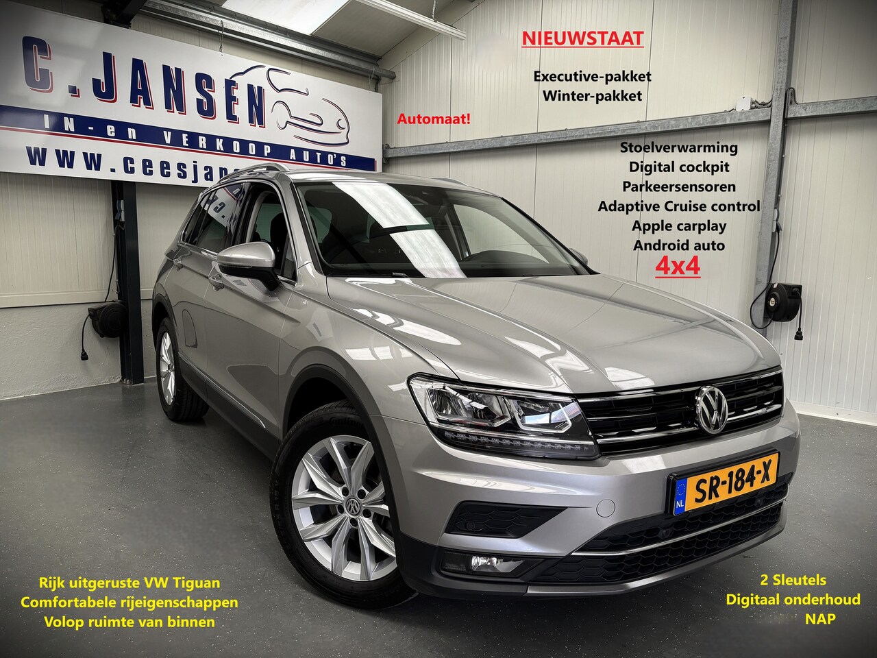 Volkswagen Tiguan - 1.4 TSI 4Motion 4x4 Highline NIEUWSTAAT !! | 18" Lichtmetalen velgen 'Kingston' | Achterop - AutoWereld.nl