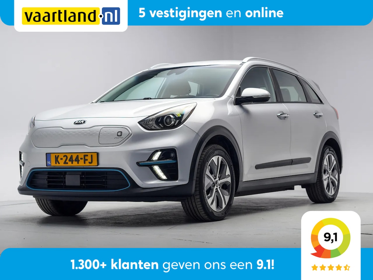 Kia e-Niro - 64 kWh DynamicLine 3-Fase [ Nav Warmtepomp Half-leder Clima Stoelverwarming Apple/Android - AutoWereld.nl
