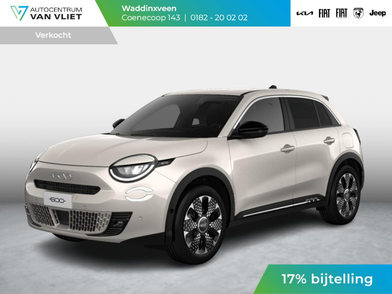 Fiat 600e - La Prima 54 kWh | 17% Bijtelling | Carplay | Elek. Stoel | Stoelverwarming | Keyless | LED - AutoWereld.nl