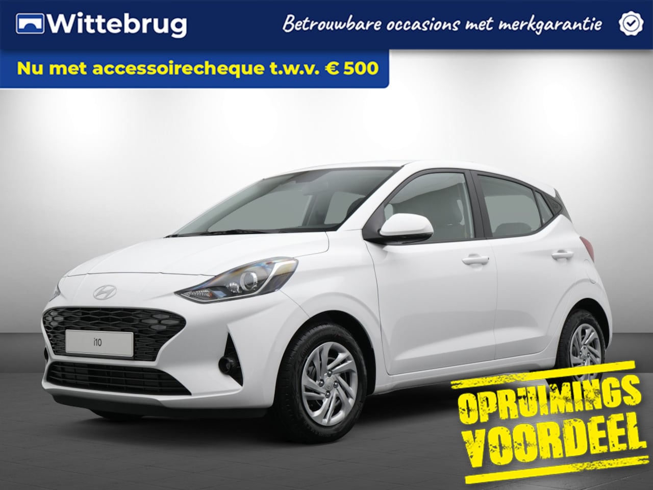 Hyundai i10 - 1.0 Premium Met Navigatie, Climate Control en Cruise Control Uit voorraad leverbaar! - AutoWereld.nl