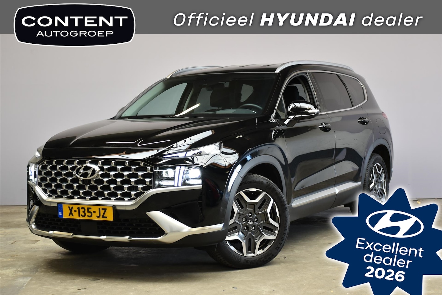 Hyundai Santa Fe - 1.6 T-GDi HEV 230pk Aut. Premium | Leder | 1650kg trekgewicht - AutoWereld.nl