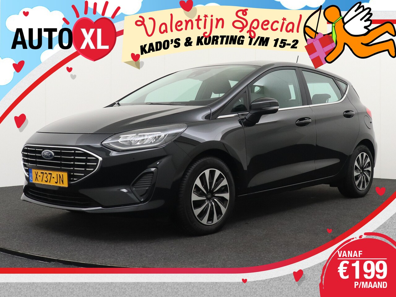 Ford Fiesta - 1.0 125 PK Hybrid Titanium Stuur+Stoelverw. Climate Sportstoelen - AutoWereld.nl