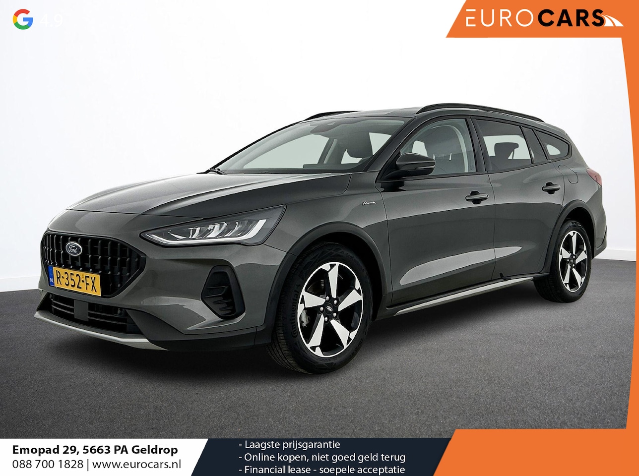 Ford Focus Wagon - 1.0 EcoBoost Hybrid Active Airco ECC Navi Carplay PDC Voor en achter Full LED 17"LM Velgen - AutoWereld.nl