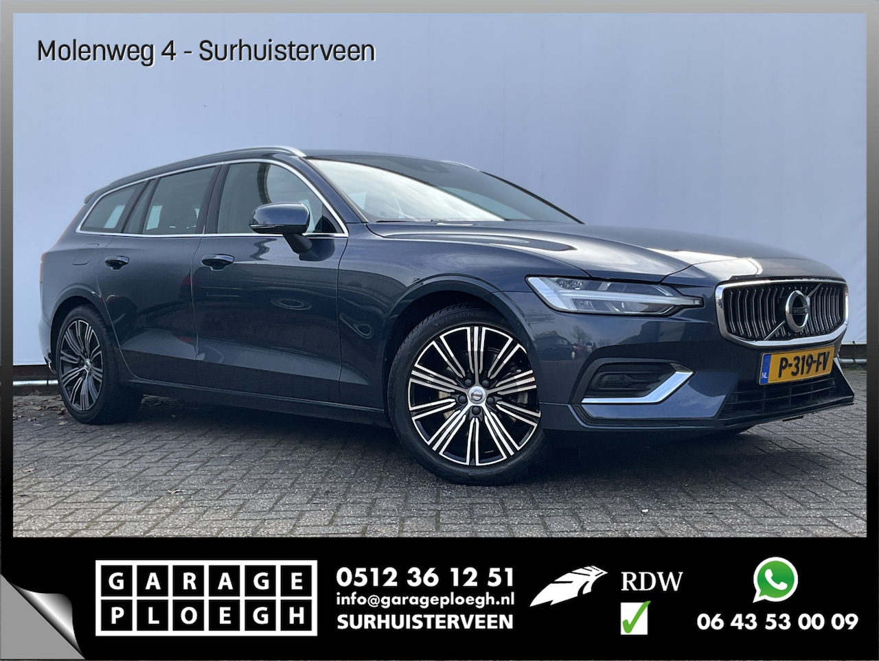 Volvo V60 - 2.0 B3 Inscription Elek.Trekhaak Stoel/Stuurverw Leer Memory Adap.Cruise NL-Auto! - AutoWereld.nl