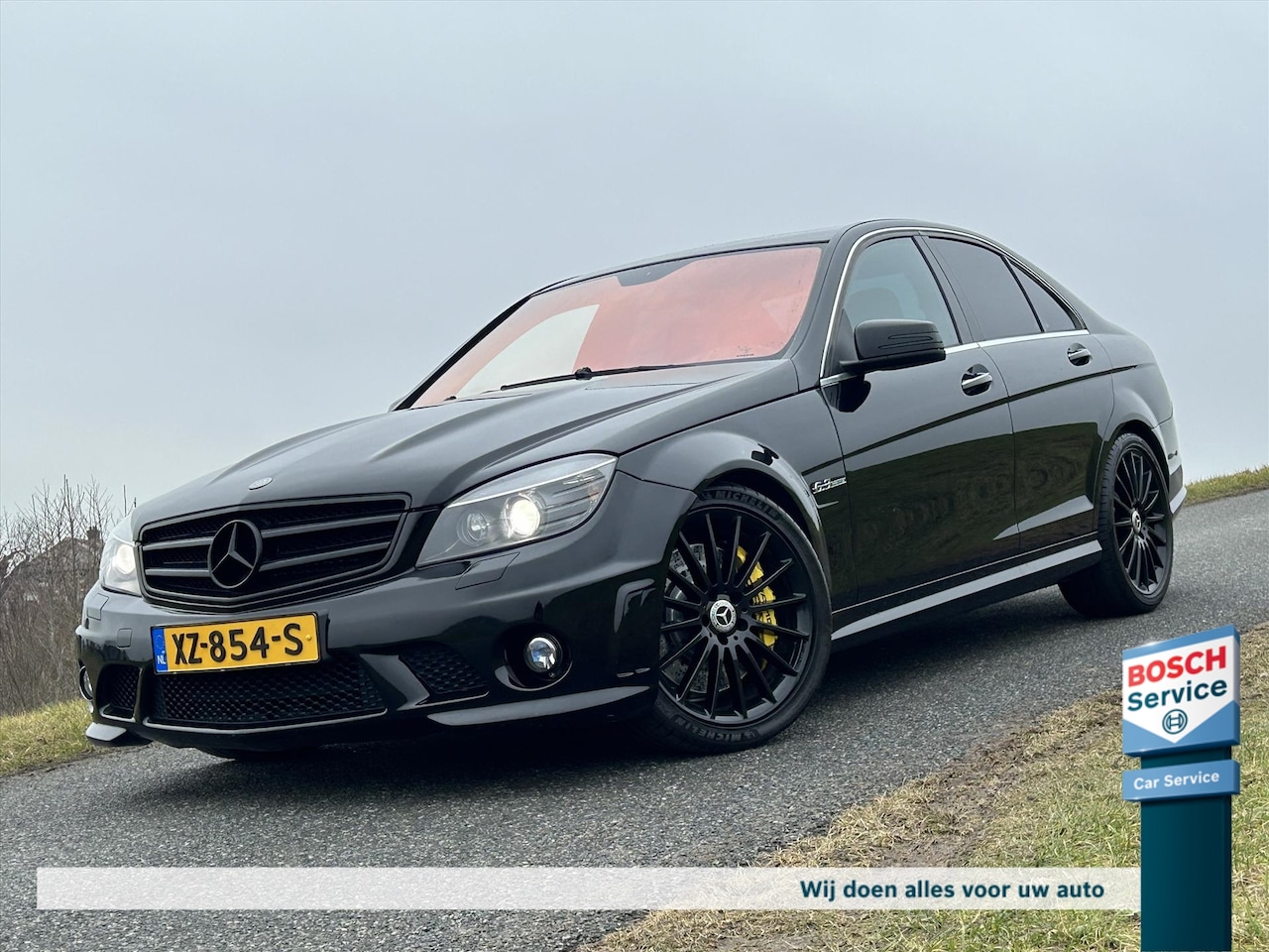 Mercedes-Benz C-klasse - Mercedes C63 AMG 457PK / Harman/Kardon / dakje / Elektr stoelen / leer / Camera / Navi / L - AutoWereld.nl