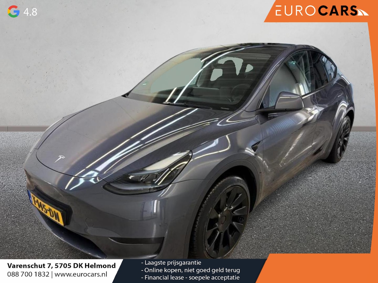 Tesla Model Y - RWD 58 kWh Panoramadak 20" Wheels PDC VA + 360 Camera Full LED Leder Autopilot - AutoWereld.nl