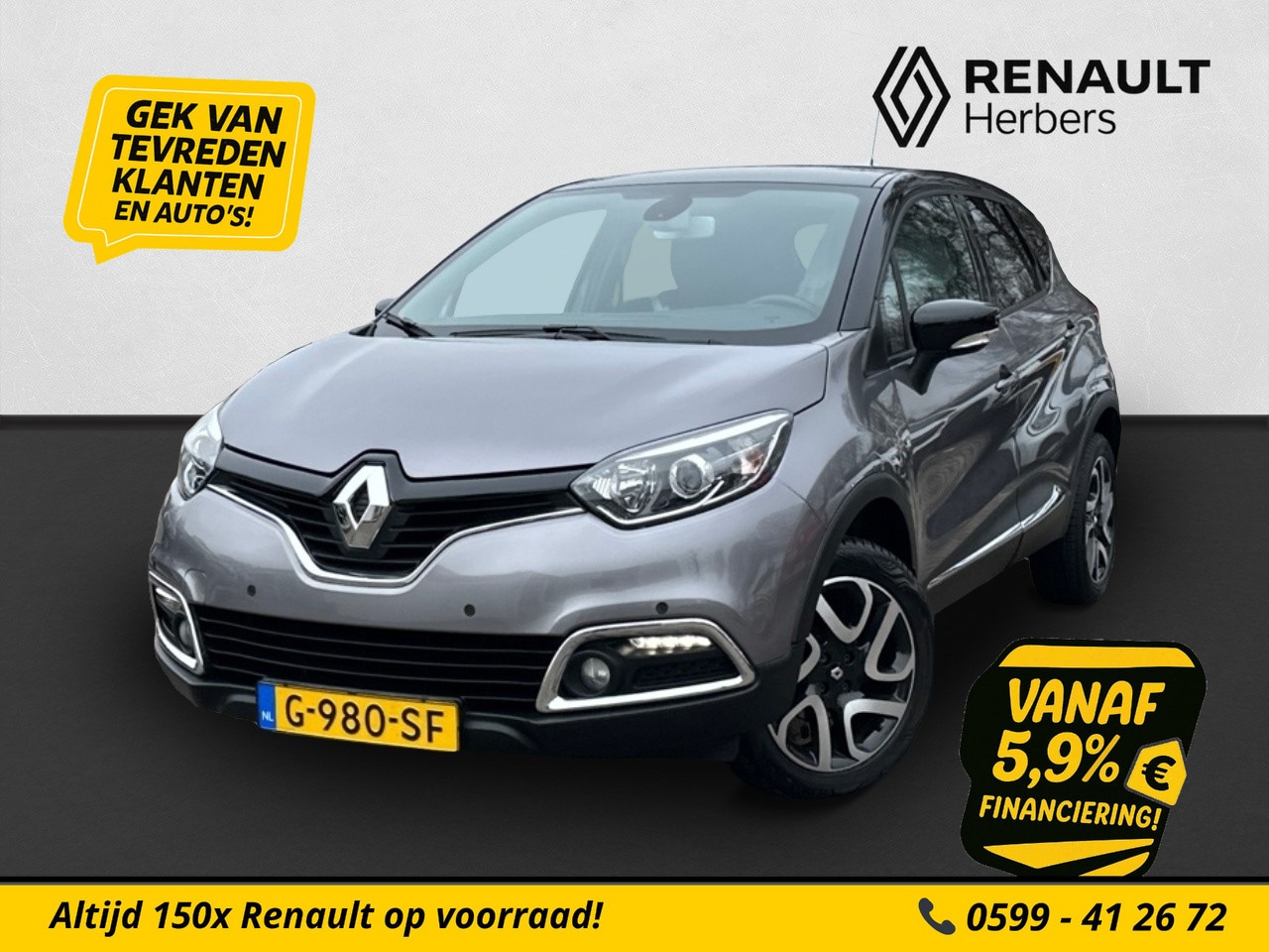 Renault Captur - 0.9 TCe Dynamique CLIMATE / TREKHAAK / ALL SEASON / NAVI / CAMERA / STOEL VERW. - AutoWereld.nl