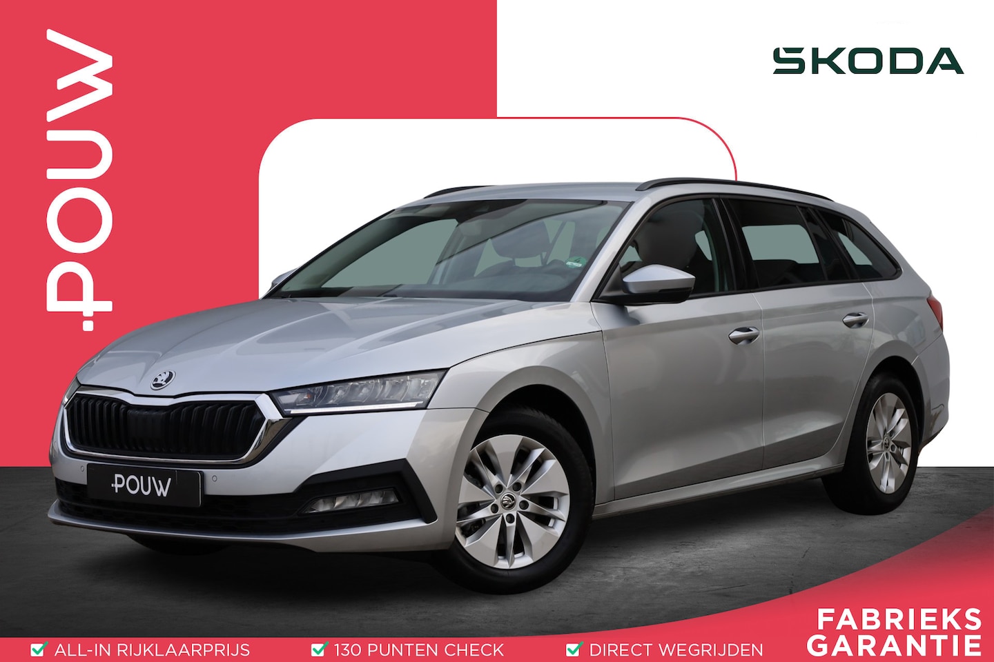 Skoda Octavia Combi - 1.0 TSI 110pk Ambition | Cruise Control | Parkeersensoren Voor/Achter | Smartlink - AutoWereld.nl