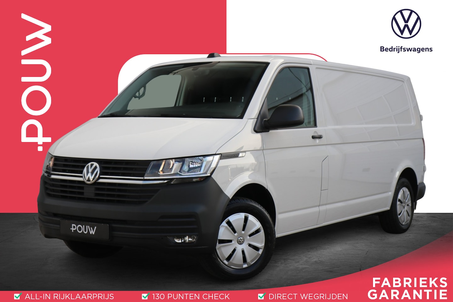 Volkswagen Transporter - 2.0 TDI 110pk L2H1 28 Comfortline | Navigatie | App Connect | Trekhaak | Achteruitrijcamer - AutoWereld.nl