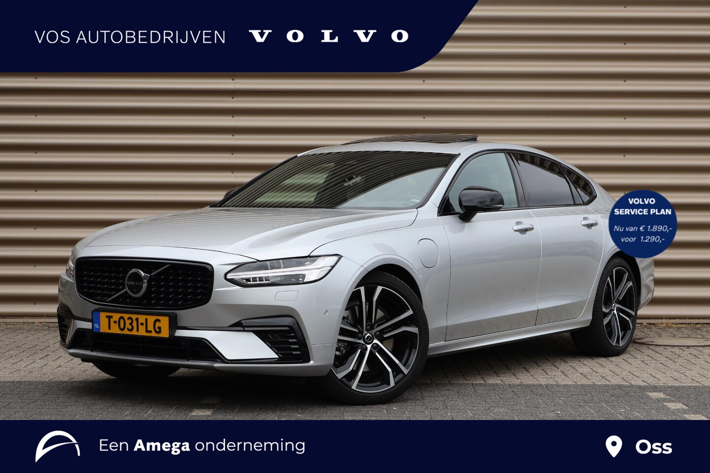 Volvo S90 - T8 AWD R-Design | Luchtvering | Schuif/kantel-dak | 360 Camera | Elektr. trekhaak | - AutoWereld.nl