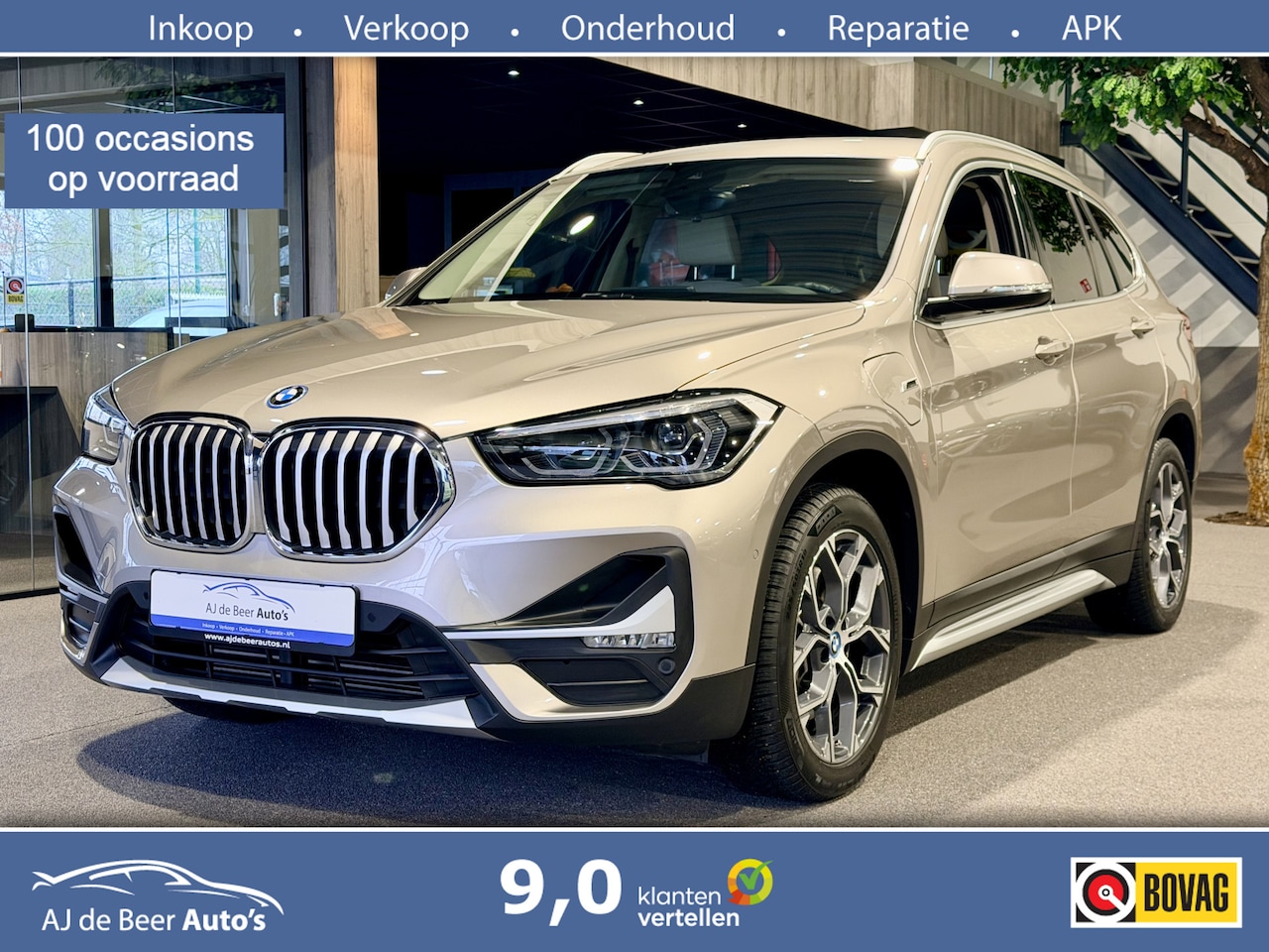 BMW X1 - xDrive25e High Executive Kaschmirsilber | Beige leder | Camera | HUD | Stoelverwarming 4x4 - AutoWereld.nl