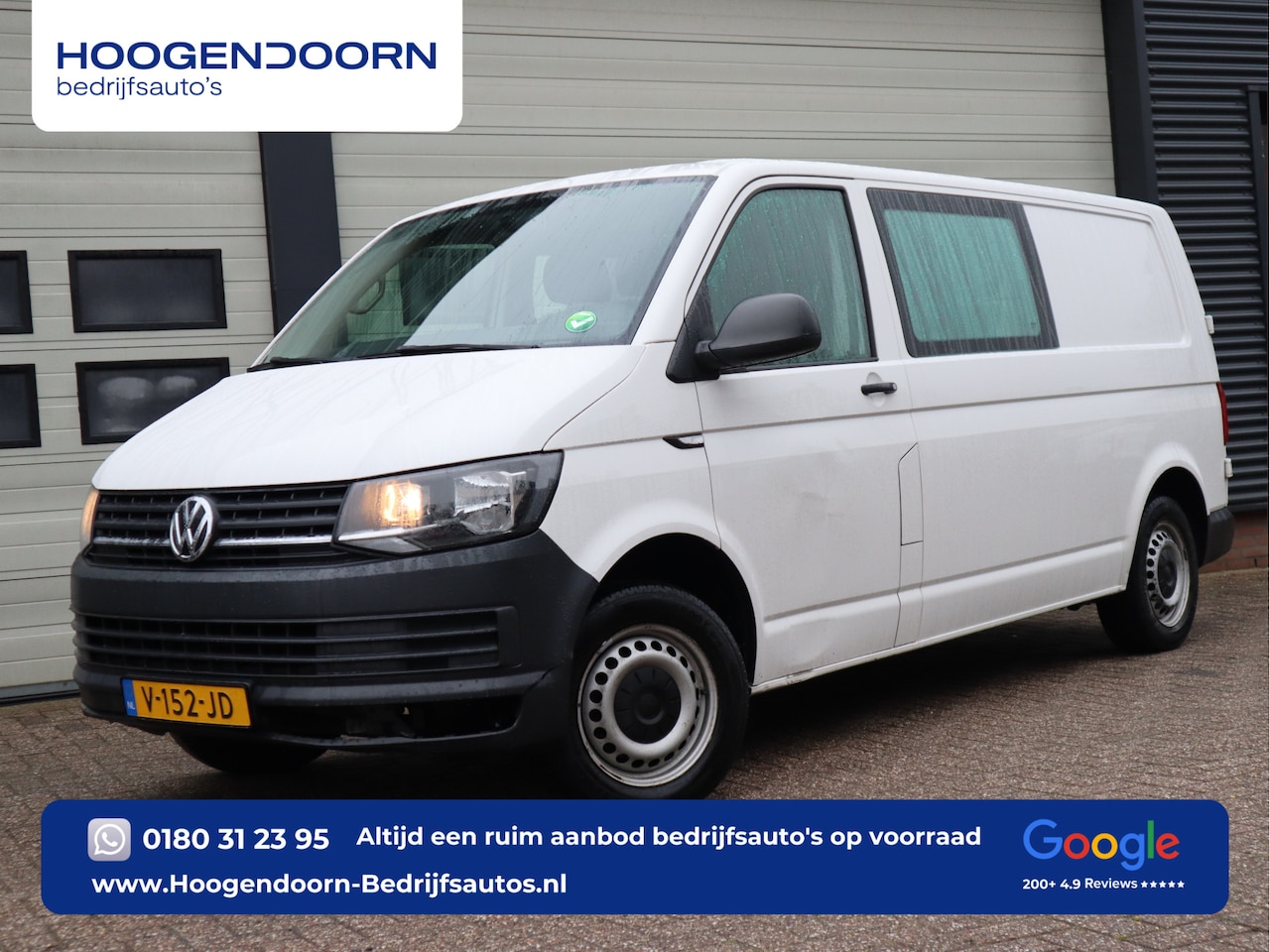 Volkswagen Transporter - 2.0 TDI 102pk Euro 6 DC 6 Pers. - Lang L2 - Cruise - AutoWereld.nl
