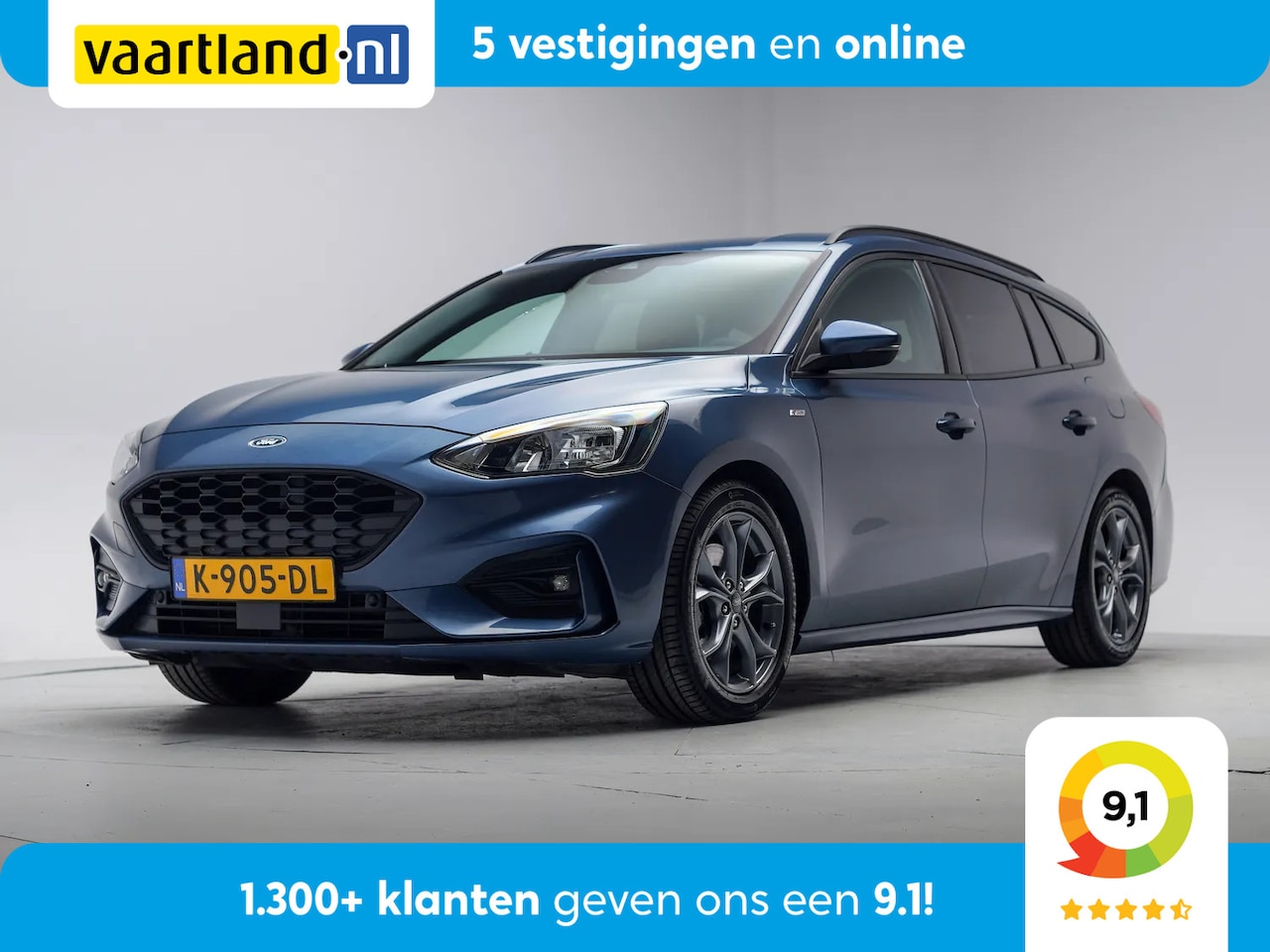Ford Focus Wagon - 1.0 EcoBoost Hybrid 125pk ST Line [ LED Trekhaak Stoel-en stuurverwarming ] - AutoWereld.nl
