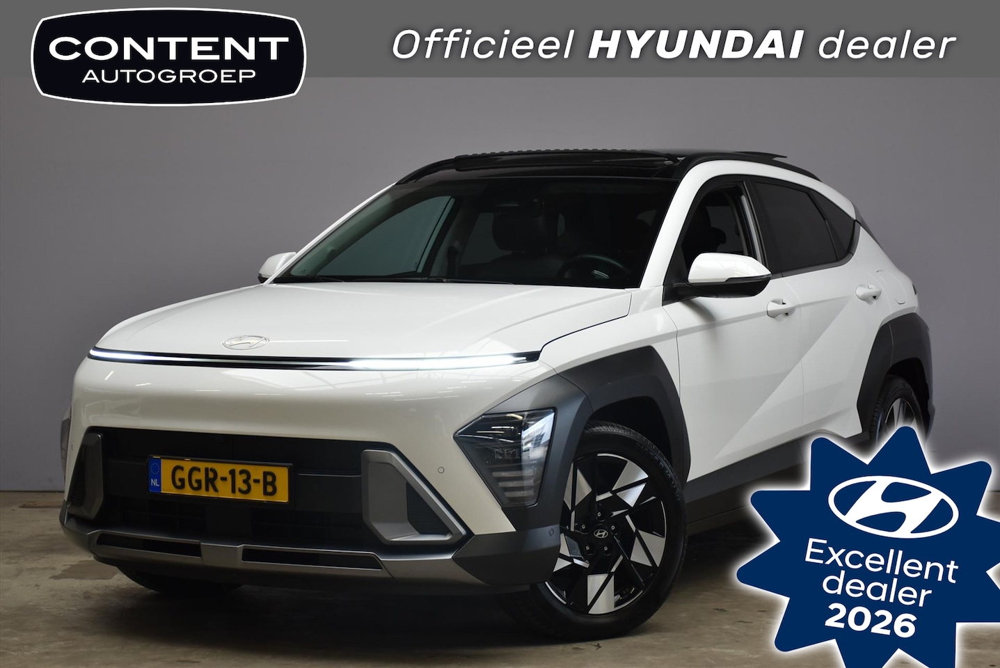 Hyundai Kona - 1.6i Hybride Automaat Premium Sky I Schuifdak - AutoWereld.nl