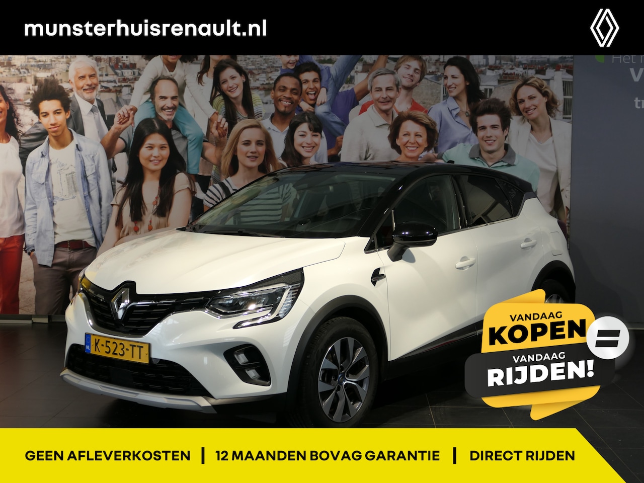 Renault Captur - 1.6 E-Tech Plug-in Hybrid 160 Intens - Occasion Lease vanaf €614 p/m - Dealer onderhouden! - AutoWereld.nl