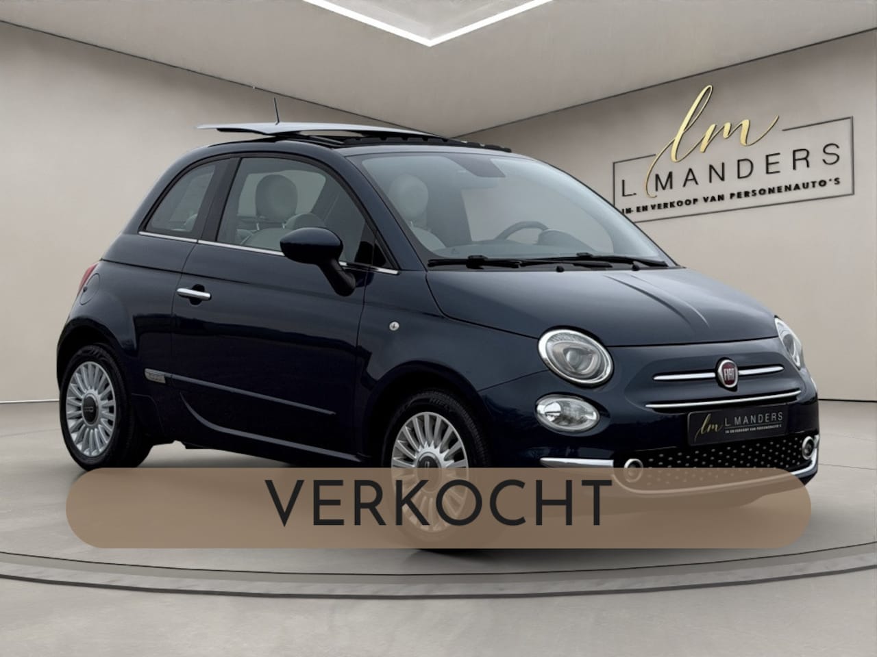 Fiat 500 - 1.2 Lounge 2019 BLAUW | Schuifdak | Apple CarPlay - AutoWereld.nl