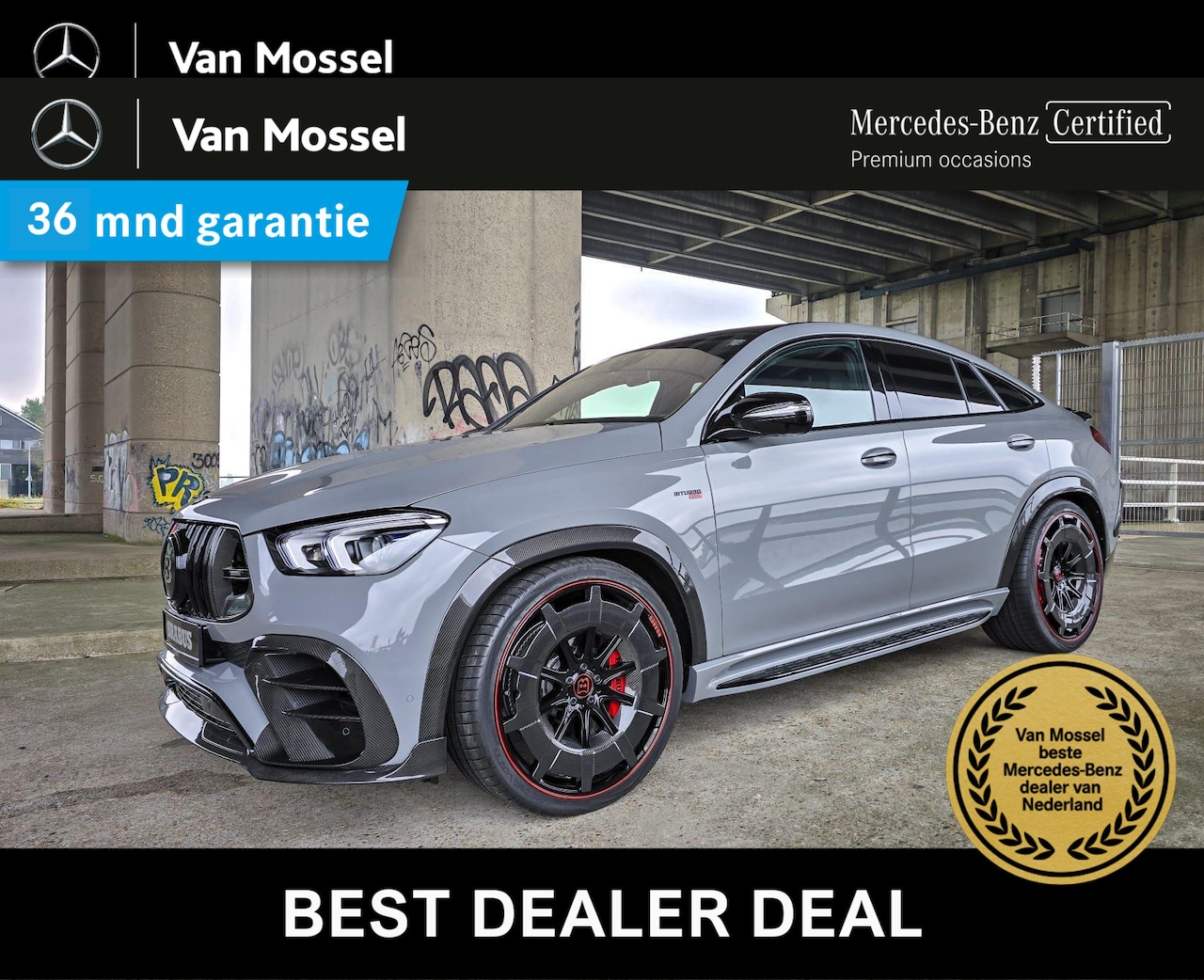 Mercedes-Benz GLE-Klasse Coupé - AMG 63 S 4MATIC+ / BRABUS ROCKET 900/ EINZELSTUCK/ 1 of 25/ 24 inch/ Direct available - AutoWereld.nl