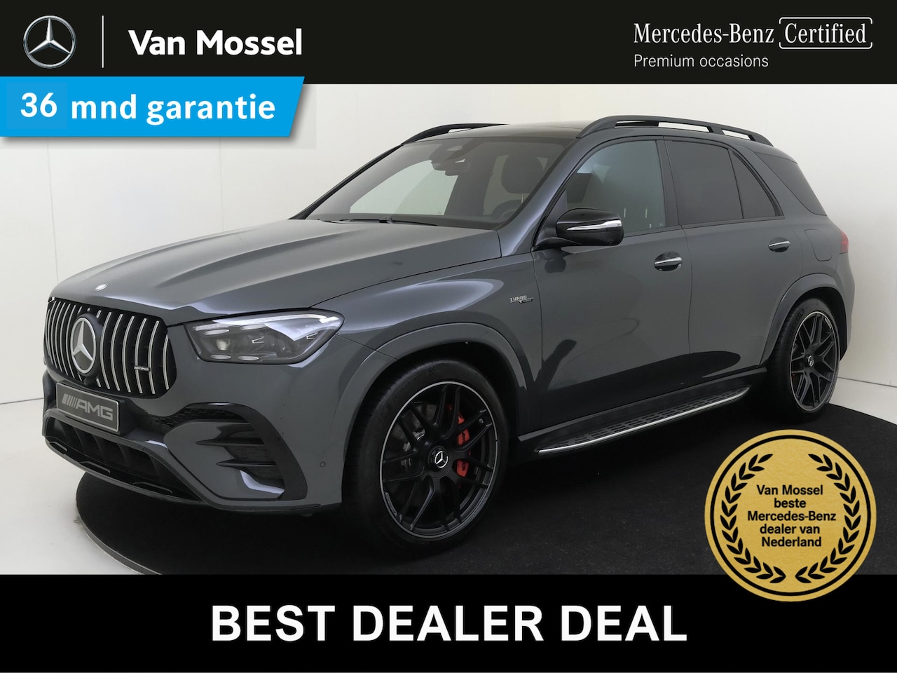 Mercedes-Benz GLE-Klasse - AMG 53 Hybrid 4MATIC+ Premium Plus MANUFAKTUR Siliziumgrau /Panoramadak /Burmester /Winter - AutoWereld.nl