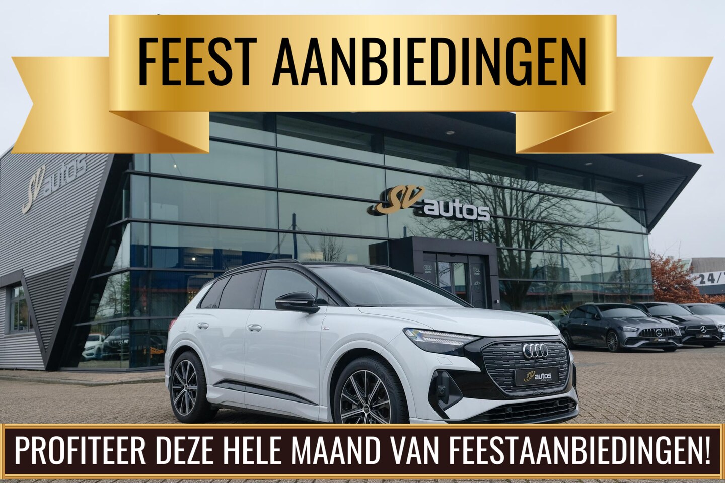 Audi Q4 e-tron - 40 204pk Competition S-line 77 kWh Sonos audio Head-up *Marge* Trekhaak elektrisch Camera - AutoWereld.nl