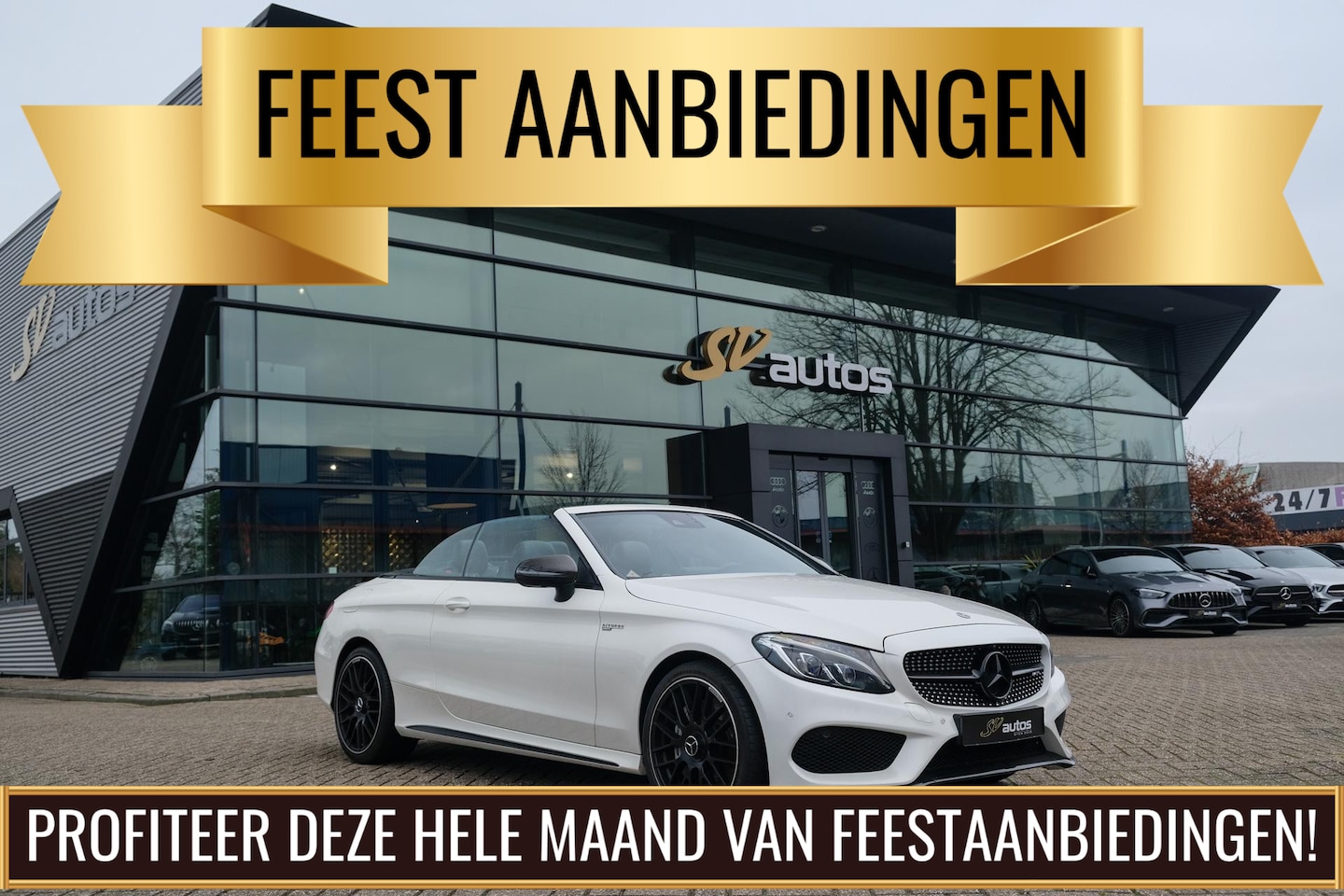 Mercedes-Benz C-klasse Cabrio - C43 AMG 367pk 4MATIC Airscarf CommandOnline Led Intelligent Stoelverwarming Designo - AutoWereld.nl