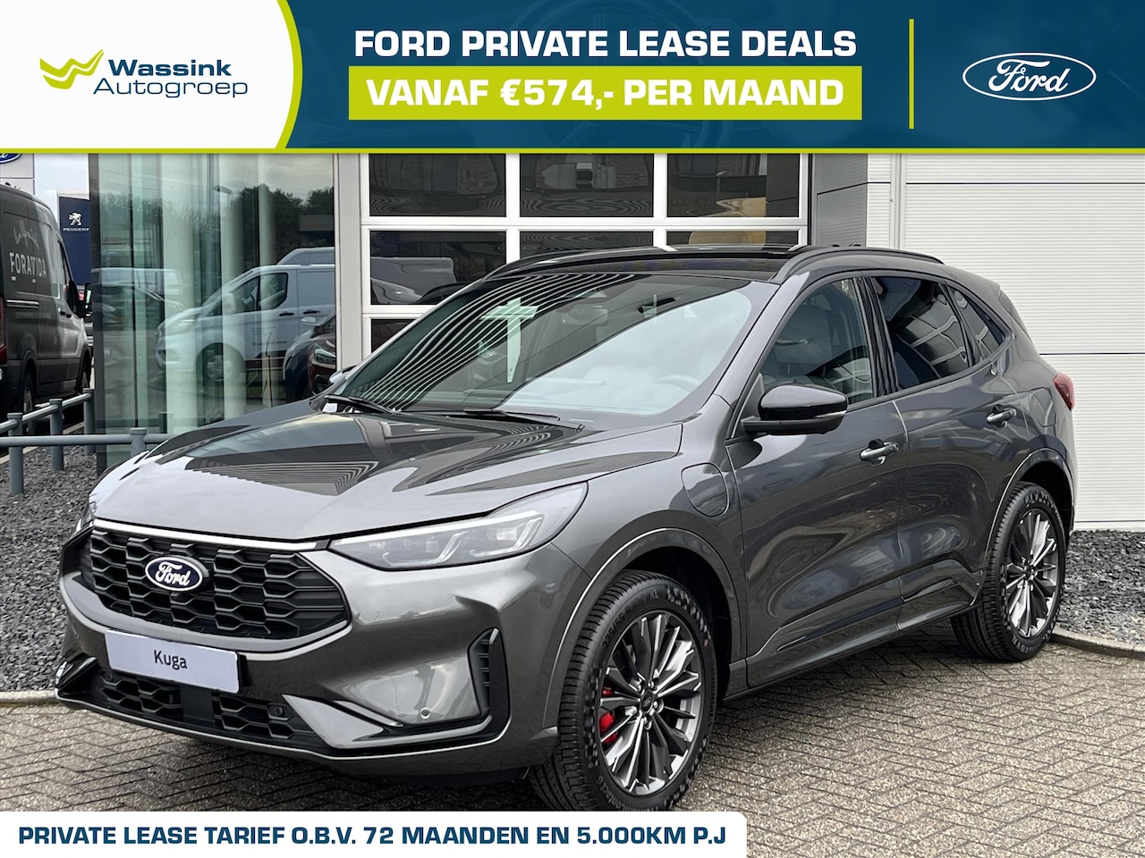 Ford Kuga - 2.5 PHEV 243pk e-CVT Sound Edition | Wegklapbare trekhaak | 19 inch lichtmetalen velgen "S - AutoWereld.nl