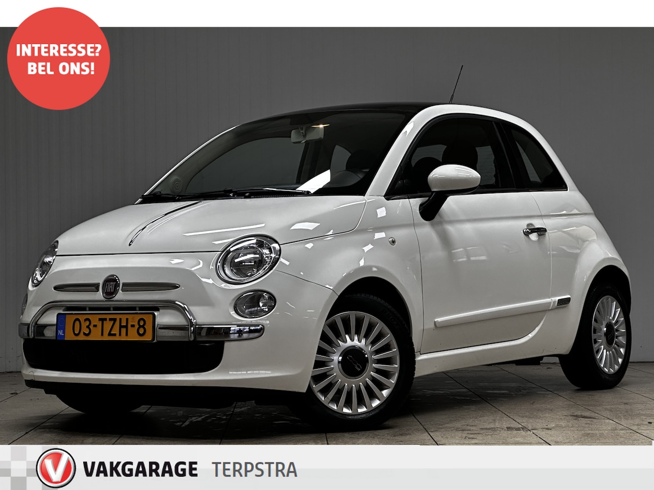 Fiat 500 - 0.9 TwinAir Lounge /Pano-Dak /15"LMV /Airco /Elek. pakket /Radio-CD /Bluetooth /AUX & USB - AutoWereld.nl
