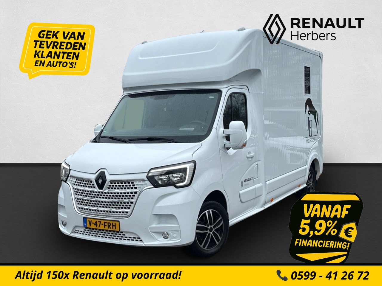 Renault Master - T35 2.3 dCi 180 Roelofsen Parados Sport HENGSTENUITVOERING / 2 PAARDS / ZADELKAMER / CLIMA - AutoWereld.nl