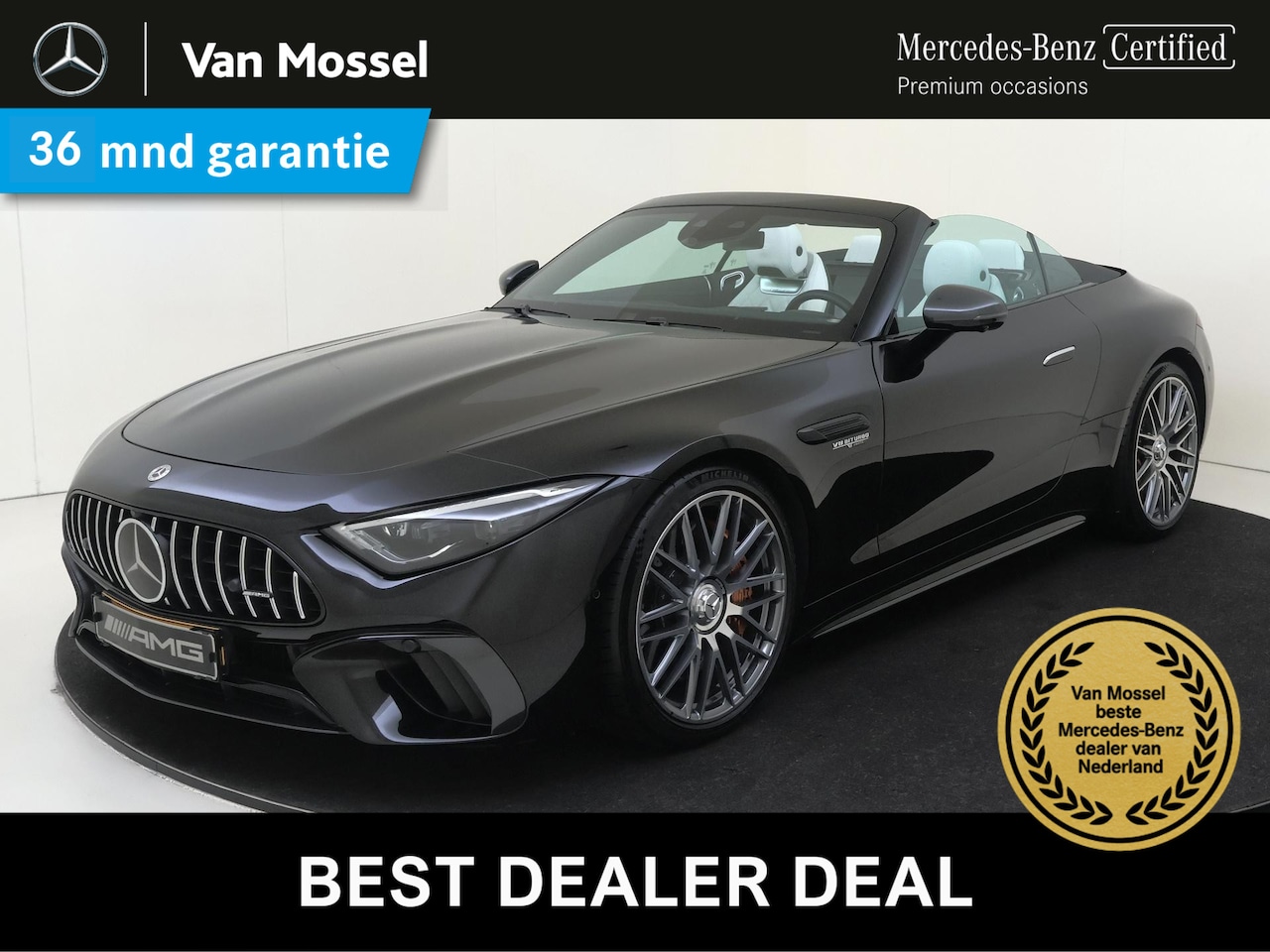 Mercedes-Benz SL-klasse Roadster - 63 AMG 4MATIC+ / Premium Plus/ 21 inch/ Keramisch/ Carbon/ Rijassistentiepakket/ Burmester - AutoWereld.nl