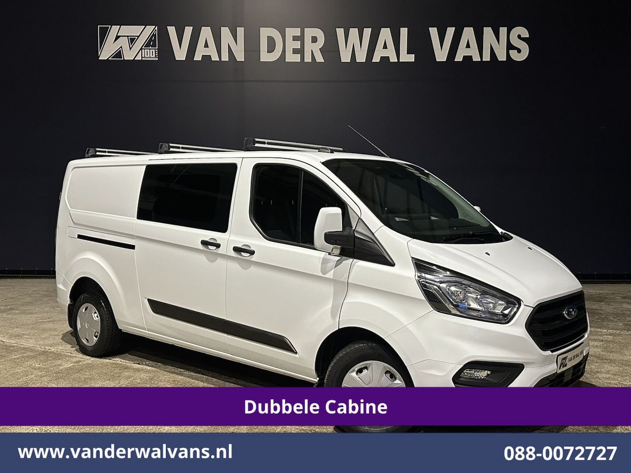 Ford Transit Custom - 2.0 TDCI 170pk L2H1 Dubbele Cabine Euro6 Airco | 6-Zits | Camera | Navigatie | LED | Apple - AutoWereld.nl