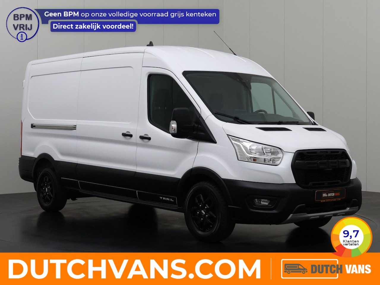 Ford Transit - 2.0TDCi 170PK L3H2 Trail | Leder | Navigatie | Camera | Airco | 3-Zits | Trekhaak - AutoWereld.nl