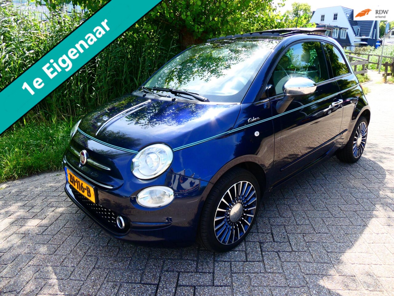 Fiat 500 - 1.2i 4-Cilinder 1e eig. RIVA Clima Cruise Leder Navi Schuifdak - AutoWereld.nl