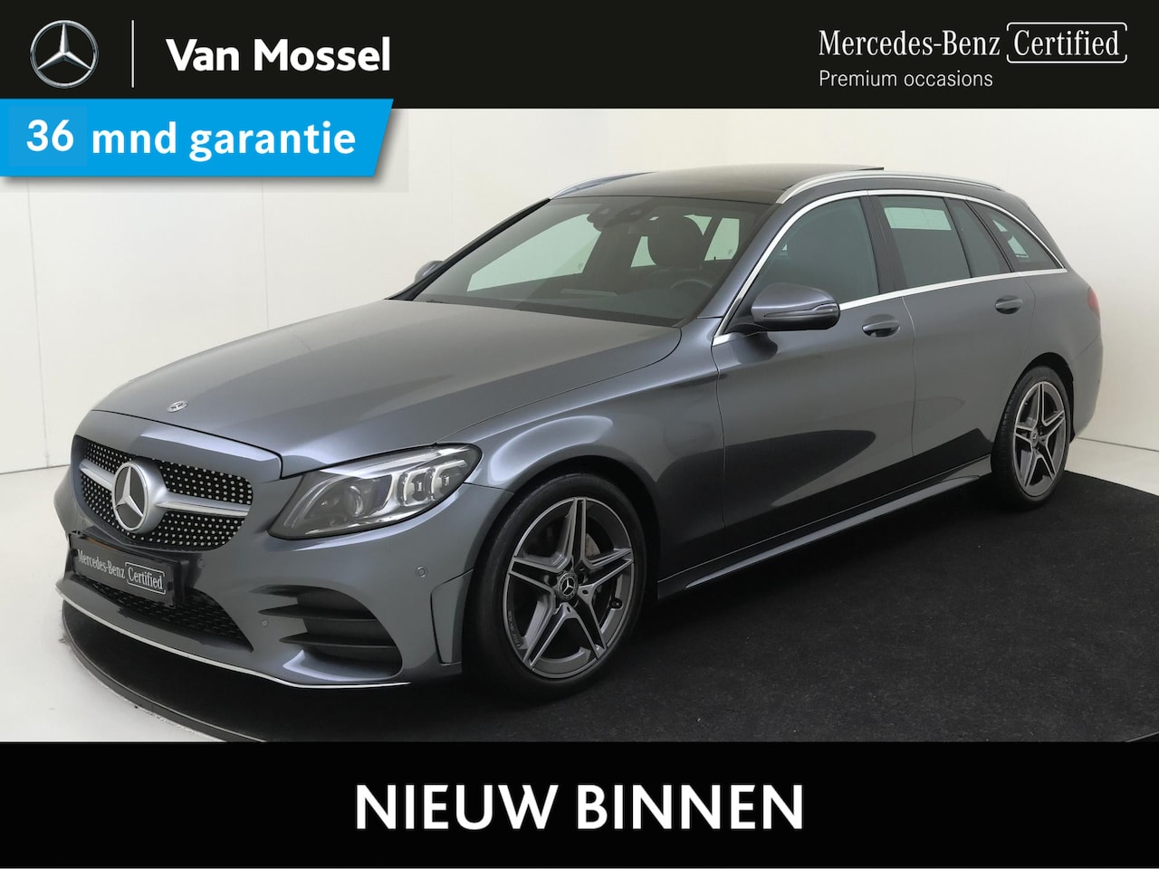 Mercedes-Benz C-klasse Estate - 200 Premium Plus Pack Panoramadak / Parkeercamera / Semi-Elektrische stoelen / Artico Lede - AutoWereld.nl