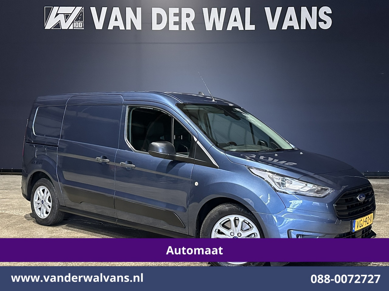 Ford Transit Connect - 1.5 EcoBlue 100pk Automaat L2H1 Euro6 Airco | 3-Zits | Camera | Navigatie | LED | Cruiseco - AutoWereld.nl