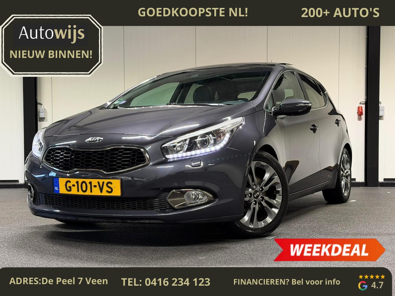 Kia Cee'd - 1.6 GDI Plus Pack|LEDER|PANO|AUT|CAMERA|GOED ONDERHOUDEN - AutoWereld.nl