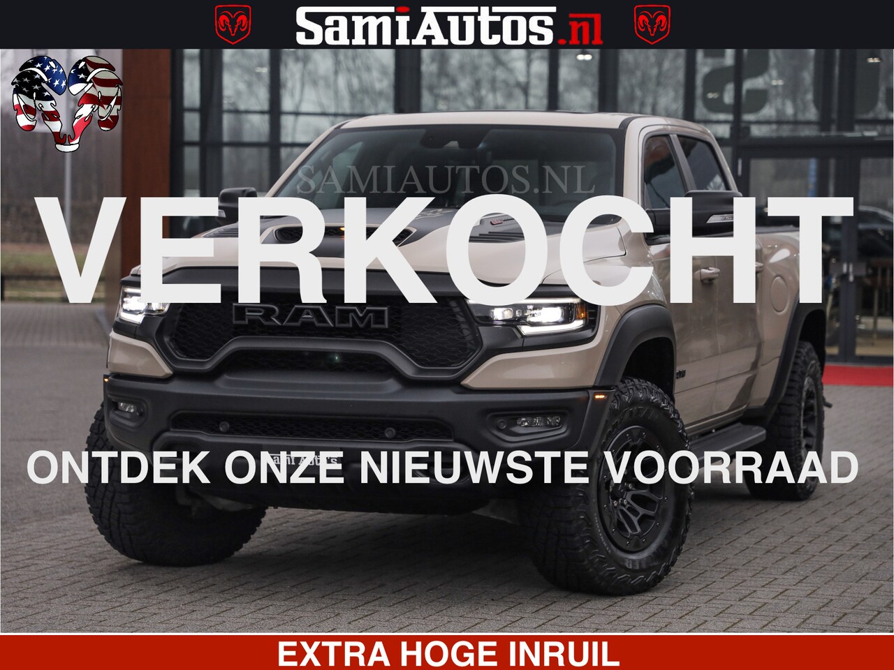 Dodge Ram Pick Up - TRX | SANDBLAST EDITION | SUPERCHARGER 6.2 SRT 711PK HELLCAT | CARBON | Mojave Sand Clear - AutoWereld.nl