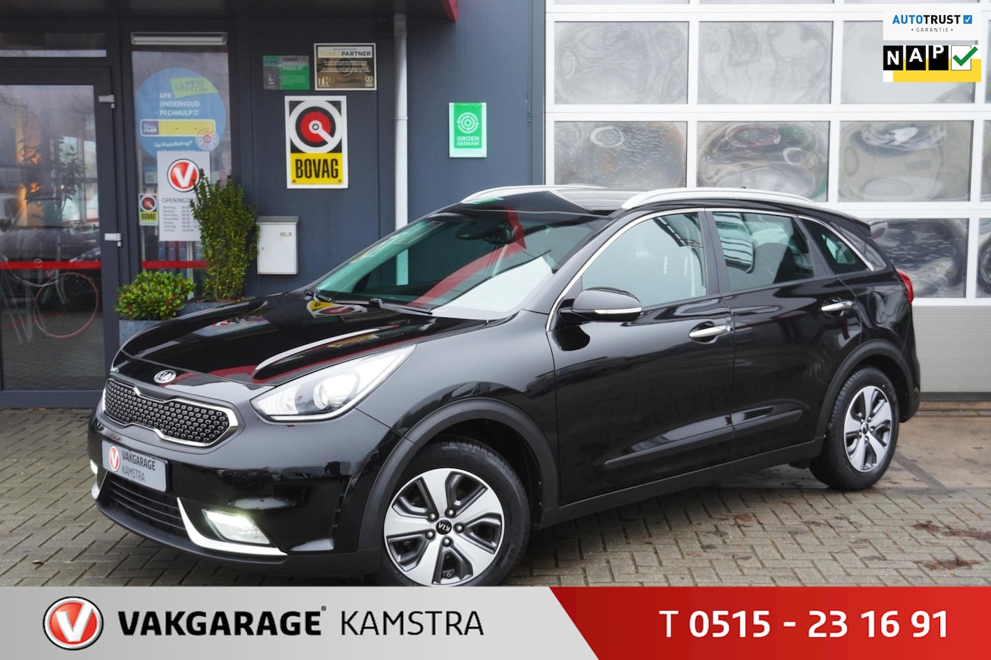 Kia Niro - 1.6 GDi Hybrid NAP Navi/Cruise/Cam/AA+ACP/PDC/Trekh - AutoWereld.nl