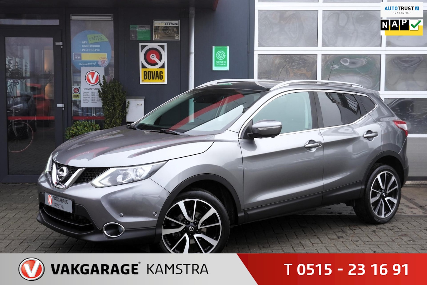Nissan Qashqai - 1.2 Tekna NAP Panodak/360Cam/Leder/Stoelverw. - AutoWereld.nl