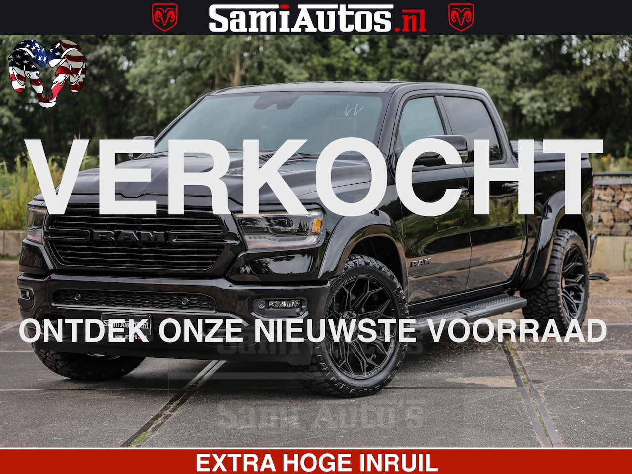 Dodge Ram 1500 - LARAMIE SPORT | HEMI 5.7 V8 4x4 | LPG | Grootscherm 12" | LARAMIE PERFORMANCE | ZWART | CR - AutoWereld.nl