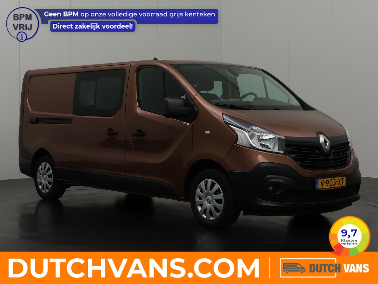 Renault Trafic - 1.6DCi 125PK Lang Dubbele Cabine 6-Persoons | 2xSchuifdeur | Navigatie | Camera | Trekhaak - AutoWereld.nl